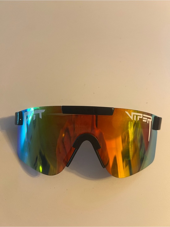 Pit Viper Accessories - PIT VIPER Mirrored Shield Sunglasses in Rainbow/Orange